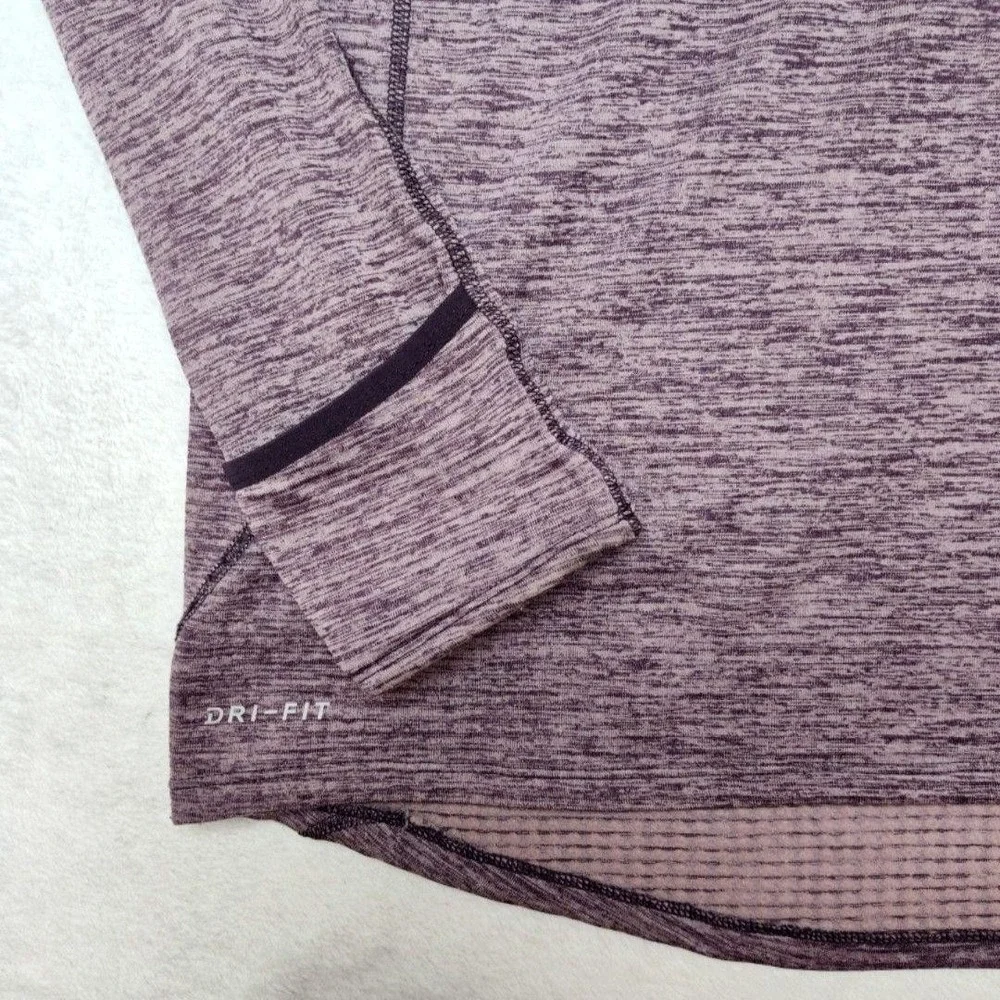 Nike Pullover Mens M Purple Therma Sphere 1/4 Zip Running Pocket Light AO2617
